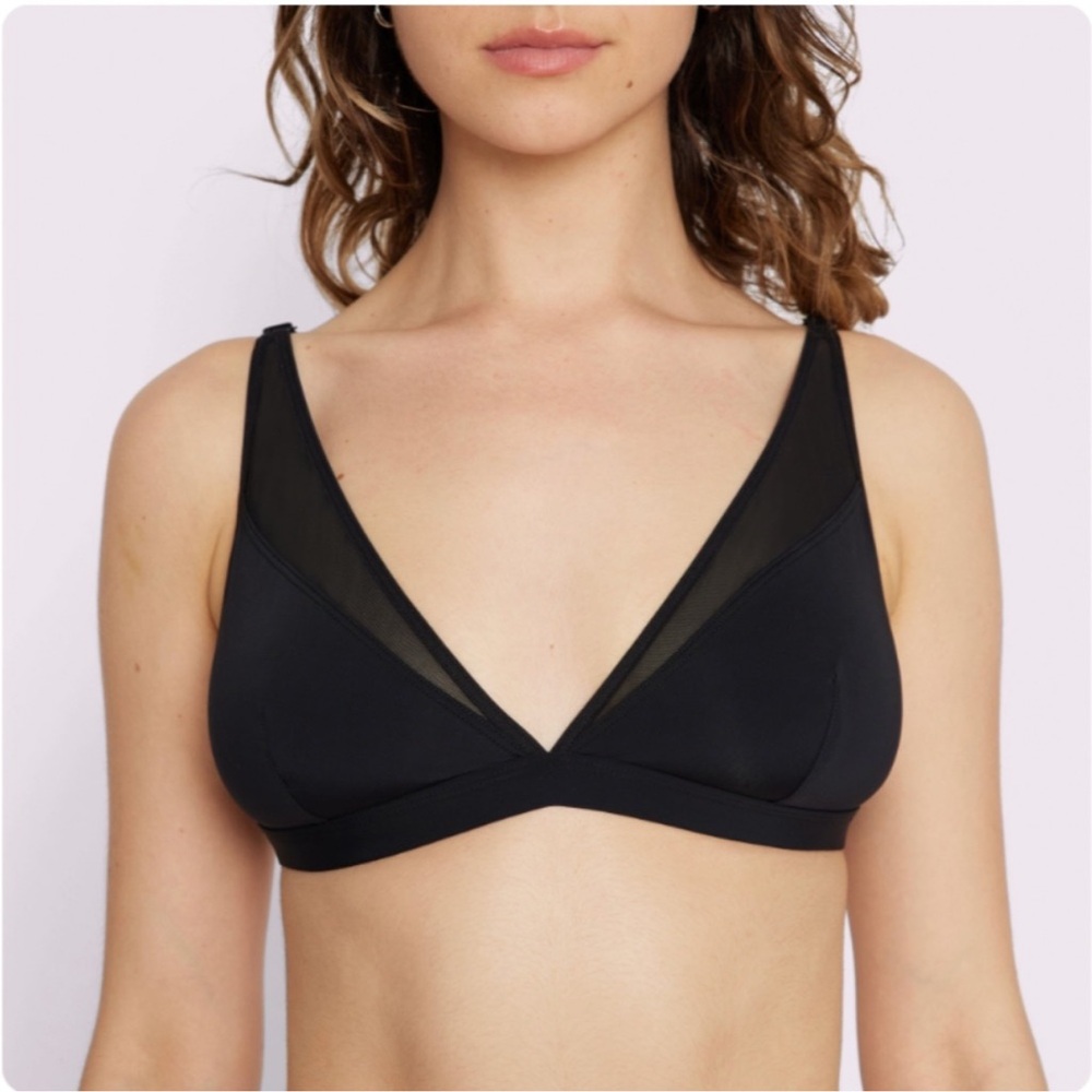 Parade Plunge Bralette - Black - Large